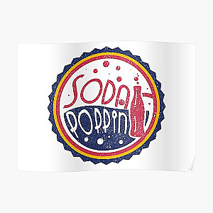 Sodapoppin Posters - Sodapoppin Retro Soda Pop Bottle Cap Poster RB1706