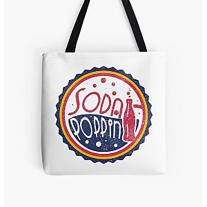 Sodapoppin Bags - Sodapoppin Retro Soda Pop Bottle Cap All Over Print Tote Bag RB1706